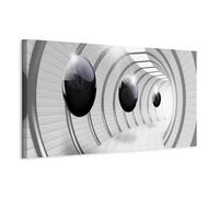 murando Canvas Wall Art Abstraction 3D effect 120x40 cm / 47"x16" 1 pcs - Canvas Prints Image Framed Wall Art work Picture Photo Home Decoration - Sphere white shiny ball a-C-0001-b-a