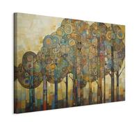 murando Canvas Wall Art Abstraction 90x60 cm / 36"x24" 1 pcs - AI - Large Prints XXL Art Deco Pictures for Bedroom Walls Home Decor Wall Pictures Mosaic Forest High Trees Colorful Sky a-B-10083-b-a