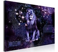 murando - Canvas Wall Art Animal 120x80 cm - 1 piece Large Canvas Prints XXL - Art Deco Pictures for Bedroom Walls- Home Decor Wall Pictures for Living Room - Lion Paint stains Galaxy g-C-10012-b-a