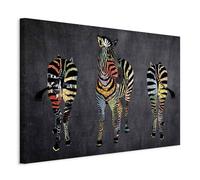 murando Canvas Wall Art Animal 120x80 cm / 48"x32" Large Canvas Prints XXL - Art Deco Pictures for Bedroom Walls - Home Decor Wall Pictures 1 piece Zebras Africa Grafitti Abstract g-A-10098-b-a