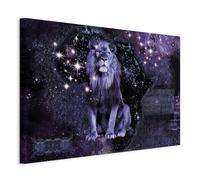 murando Canvas Wall Art Animal 90x60 cm / 36"x24" 1 pcs Large Canvas Prints XXL - Art Deco Pictures for Bedroom Walls - Home Decor Wall Pictures for Living Room Lion Paint stains Galaxy g-C-10012-b-a