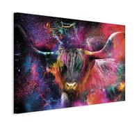 murando Canvas Wall Art Animals 90x60 cm / 36"x24" 1 pc Large Canvas Prints XXL - Art Deco Pictures for Bedroom Walls - Home Decor Wall Pictures for Living Room Mountains Cow g-C-0335-b-a