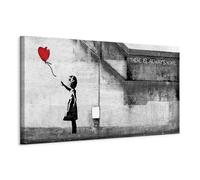 murando Canvas Wall Art Banksy Girl with Balloon 150x50 cm / 59"x20" 1pcs Large Canvas Prints XXL Art Deco Pictures for Bedroom Walls Home Decor Wall Pictures There is Always Hope d-B-0292-b-b