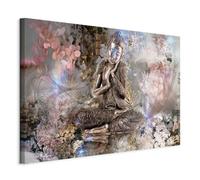 murando Canvas Wall Art Buddha 120x80 cm / 48"x32" 1 pcs Large Canvas Prints XXL - Art Deco Pictures for Bedroom Walls - Home Decor Wall Pictures for Living Room Garden Flowers Zen Leaves h-C-0239-b-a