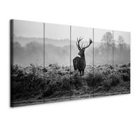 murando Canvas Wall Art Deer 225x90 cm/ 90"x35" 5 pcs Large Canvas Prints XXL - Art Deco Pictures for Bedroom Walls - Home Decor Wall Pictures for Living Room Animals Forest Landscape g-B-0047-b-o