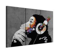 murando Canvas Wall Art DJ Monkey 120x80 cm / 48"x32" 3 pcs Large Canvas Prints XXL Art Deco Pictures for Bedroom Walls Home Decor Wall Pictures for Living Room - Banksy Animal Music g-A-0288-b-e