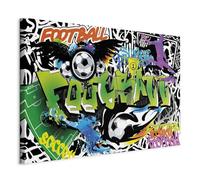 murando Canvas Wall Art Football 120x80 cm / 48"x32" 1 pcs Large Canvas Prints XXL - Art Deco Pictures for Bedroom Walls - Home Decor Wall Pictures Graffiti Pop Art Football Sport i-A-0111-b-a