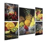 murando Canvas Wall Art for Kitchen 110x80 cm / 43"x31" 5 pcs. Large Canvas Prints XXL - Art Deco Pictures for Bedroom Walls - Home Decor Wall Pictures for Living Room Fruits Kitchen j-B-0100-b-m