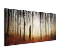 murando Canvas Wall Art Forest 100x40 cm / 40"x16" 5pcs. Non-woven Canvas Prints Image Framed Artwork Painting Picture Photo Home Decoration Forest Nature Landscape Tree Green c-B-0286-b-m