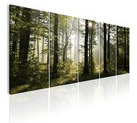 murando Canvas Wall Art Forest 225x90 cm/ 89"x36" 5 pieces Non-woven Canvas Prints Image Framed Artwork Painting Picture Photo Home Decoration Forest Nature Landscape Tree Green c-B-0288-b-m