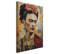 murando - Canvas Wall Art Frida Kahlo 80x120 cm 1 piece - Canvas Prints Image Framed Artwork Painting Picture Photo Home Decoration Mosaic Famous Woman Abstract h-H-10042-b-a