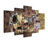 murando Canvas Wall Art Gustav Klimt 225x112.5 cm / 90”x45” 5 pcs Large Canvas Prints XXL - Art Deco Pictures for Bedroom Walls - Home Decor Wall Pictures for Living Room Kiss Mosaic l-A-0060-b-m