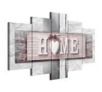 murando Canvas Wall Art Home 200x100 cm / 80"x40" 5 pcs | Large Canvas Prints XXL, Art Deco Pictures for Bedroom Walls, Home Decor Wall Pictures for Living Room grey