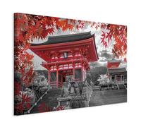 murando Canvas Wall Art Japan 90x60 cm / 36"x24" 1 pcs Large Canvas Prints XXL - Art Deco Pictures for Bedroom Walls - Home Decor Wall Pictures for Living Room Japanese temple d-C-0158-b-a