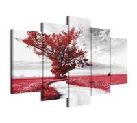 murando Canvas Wall Art Landscape 200x100 cm / 80"x40" 5 pcs Large Large Canvas Prints XXL - Art Deco Pictures for Bedroom Walls - Home Decor Wall Pictures for Living Room Tree Nature rot c-B-0356-b-o