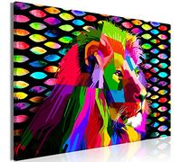 murando Canvas Wall Art Lion 120x80 cm / 48"x32" 1 pcs Large Canvas Prints XXL - Art Deco Pictures for Bedroom Walls - Home Decor Wall Pictures for Living Room Geometric colourful g-C-0083-b-a