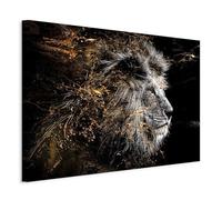 murando Canvas Wall Art Lion 120x80 cm / 48"x32" 1 pcs Large Canvas Prints XXL Art Deco Pictures for Bedroom Walls Home Decor Wall Pictures for Living Room Animal portrait black gold Gray g-C-0351-b-a