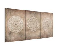 murando Canvas Wall Art Mandala 60x30 cm / 24"x12" 3 pcs Large Canvas Prints XXL Art Deco Pictures for Bedroom Walls Home Decor Wall Pictures for Living Room Boho Flowers Oriental Spa a-C-10063-b-a