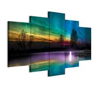 murando Canvas Wall Art Northern Lights 100x50 cm / 39.4"x19.7"