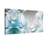 murando Canvas Wall Art Orchid 135x45 cm / 53"x18" 1pcs Large Canvas Prints XXL Art Deco Pictures for Bedroom Walls Home Decor Wall Pictures for Living Room Flowers Pearls Ornament Gray b-C-0830-b-a
