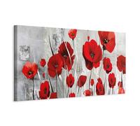 murando Canvas Wall Art Poppy Flower 135x45 cm / 53"x18" 1pcs Large Canvas Prints XXL Art Deco Pictures for Bedroom Walls Home Decor Wall Pictures for Living Room Flower Red like painted b-A-0784-b-a