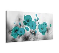 murando Canvas Wall Art Poppy Flowers Poppy 90x30 cm / 35"x12" 1pcs Large Canvas Prints XXL Art Deco Pictures for Bedroom Walls Home Decor Wall Pictures Flower Turquise Sparkles b-A-0510-b-a