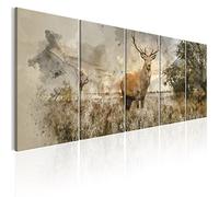 murando Canvas Wall Art Red deer 5 pcs. Non-woven Canvas Prints Image Framed Artwork Painting Picture Photo Home Decoration - Nature Animal Landscape