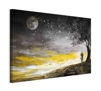 murando Canvas Wall Art Romantic couple 90x60 cm / 36"x24" 1 pcs Large Canvas Prints XXL Art Deco Pictures for Bedroom Walls Home Decor Wall Pictures Landscape Moon Love grey yellow h-C-0212-b-a