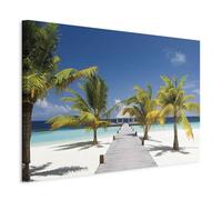 murando Canvas Wall Art Sea Beach 120x80 cm / 48"x32" 1 pcs Large Canvas Prints XXL - Art Deco Pictures for Bedroom Walls - Home Decor Wall Pictures Landscape Tropical Island Palm trees c-B-0539-b-a