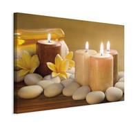 murando Canvas Wall Art Spa 60x40 cm/24"x16" 1 pcs Large Canvas Prints XXL Art Deco Pictures for Bedroom Walls Home Decor Wall Pictures for Living Room Wellness Stones Flower Zen Candles p-C-10001-b-a