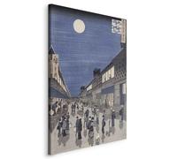 murando - Canvas Wall Art Utagawa Hiroshige 40x60 cm - 1 piece Non-woven Small Canvas Prints - Art Deco Pictures for Bedroom Walls - Home Decor Kitchen Wall Art - Night Reproduction l-E-12311-b-a