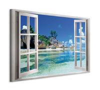 murando Canvas Wall Art Window 90x60 cm / 36"x24" 1 pcs Large Canvas Prints XXL Art Deco Pictures for Bedroom Walls Home Decor Wall Pictures Beach Sea Tropical Landscape Nature c-C-0383-b-a