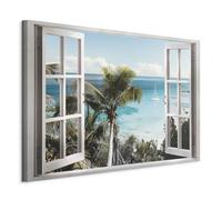 murando Canvas Wall Art Window view 120x80 cm / 48"x32" 1 pcs Large Canvas Prints XXL - Art Deco Pictures for Bedroom Walls - Home Decor Wall Pictures for Living Room Sea Insel c-C-0411-b-a