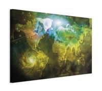 murando Canvas Wall Art World map 120x80 cm / 48"x32" 1 pcs Large Canvas Prints XXL - Art Deco Pictures for Bedroom Walls - Home Decor Wall Pictures for Living Room Map Continents cosmos k-C-0139-b-d