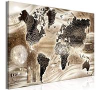 murando Canvas Wall Art World map 120x80 cm / 48"x32" 1 pcs Large Canvas Prints XXL - Art Deco Pictures for Bedroom Walls - Home Decor Wall Pictures for Living Room Ornament Mandala beige k-A-0481-b-a