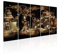 murando Canvas Wall Art World map 225x90 cm/ 89"x36" 5 pieces Non-woven Canvas Prints Image Framed Artwork Painting Picture Photo Home Decoration Abstract k-A-0362-b-n