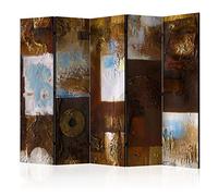 murando Decorative Room Divider 225x172 cm / 89"x68" Double-Sided Folding Screen 5 Panels Room Partition Non-Woven Canvas Print Opaque Photo Display Home Office Abstract a-A-0129-z-c