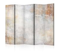 murando Decorative Room Divider Abstraction 225x172 cm / 89"x68" Single-Sided Folding Screen 5 Panels Room Partition Non-Woven Canvas Print Opaque Photo - nature gray vintage f-A-10098-z-a