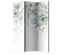 murando Decorative Room Divider Green Leaf 135x172 cm / 54"x68" Double-Sided Folding Screen 3 Panels Room Partition Non-Woven Canvas Print Opaque Photo Display ivy Nature Plants b-C-0615-z-b