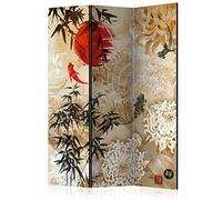 murando Decorative Room Divider Orient Japan Asia 135x172 cm / 54"x68" Double-Sided Folding Screen Room Partition Non-Woven Canvas Print Opaque Display Zen p-C-0003-z-b