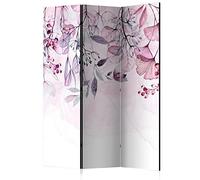 murando Decorative Room Divider Red Leaf 135x172 cm / 54"x68" Single-Sided Folding Screen 3 Panels Room Partition Non-Woven Canvas Print Opaque Photo Display ivy Nature Plants b-A-0882-z-b