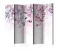 murando Decorative Room Divider Red Leaf 225x172 cm / 89"x68" Double-Sided Folding Screen 5 Panels Room Partition Non-Woven Canvas Print Opaque Photo Display ivy Nature Plants b-A-0882-z-c
