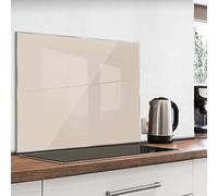 murando Glass Splashback for Kitchen 80x60 cm / 32"x24" Backsplash Cooker Protector Tempered Glass Decorative Wall Art Panel Heat Resistant Graphic Beige f-A-10144-aq-b