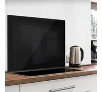 murando Glass Splashback for Kitchen 80x60 cm / 32"x24" Backsplash Cooker Protector Tempered Glass Decorative Wall Art Panel Heat Resistant Graphic Black f-A-10147-aq-b