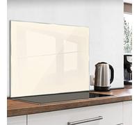 murando Glass Splashback for Kitchen 80x60 cm / 32"x24" Backsplash Cooker Protector Tempered Glass Decorative Wall Art Panel Heat Resistant Graphic Beige f-A-10143-aq-b