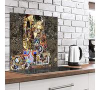 murando Glass Splashback for Kitchen Backsplash Cooker Protector Tempered Glass Decorative Wall Art Panel Heat Resistant Graphic 60x60 cm / 24"x24" Gustav Klimt Tree of life l-A-0052-aq-a