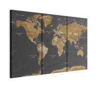 murando - Hand-Textured Canvas Wall Art 120x80 cm / 47.2" x 31.5" Canvas Print with Acrylic Gel Texture - Artwork Painting Picture Photo Home Decoration 3 pieces world map card art k-A-0104-b-g