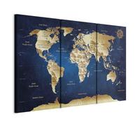 murando - Hand-Textured Canvas Wall Art 135x90 cm /53.2"x35.4" Canvas Print with Acrylic Gel Texture - Artwork Painting Picture Photo Home Decoration 3 pieces world map card art Art k-A-0107-b-m
