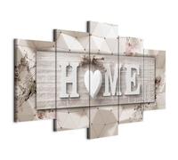murando - Hand-Textured Canvas Wall Art 225x112,5 cm / 88,6" x 44,3" Canvas Print with Acrylic Gel Texture - Artwork Painting Picture Photo Home Decoration 5 pieces home boards 3D m-C-0251-b-p
