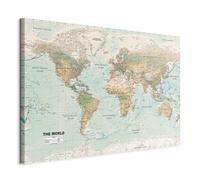 murando - Hand-Textured Canvas Wall Art 90x60 cm/ 35.4"x 23.6" Canvas Print with Acrylic Gel Texture - Artwork Painting Picture Photo Home Decoration 1 piece world map k-A-0207-b-d
